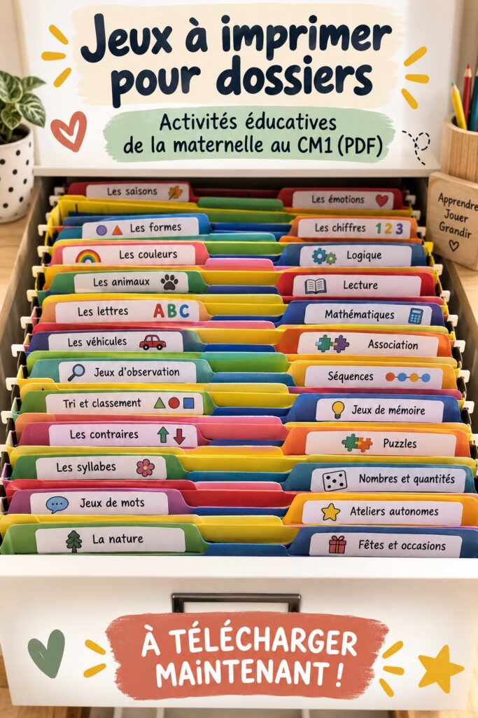Des enfants jouant à des jeux éducatifs imprimables sur une table