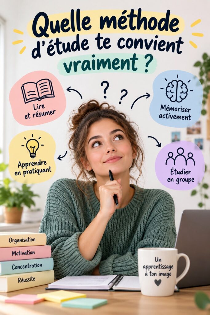 Un étudiant utilisant une méthode d'étude adaptée à son style d'apprentissage.