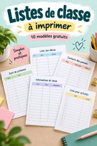 Un exemple de modèle de liste de classe imprimable gratuit