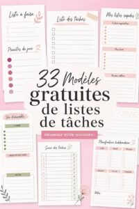 Modèle gratuit de liste de tâches ludique et coloré à imprimer pour toute la famille.