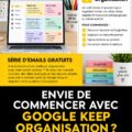 Capture d'écran de l'interface de Google Keep montrant différentes notes organisées.