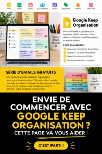 Capture d'écran de l'interface de Google Keep montrant différentes notes organisées.