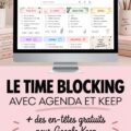 Capture d'écran de Google Calendar montrant un emploi du temps organisé pour une journée