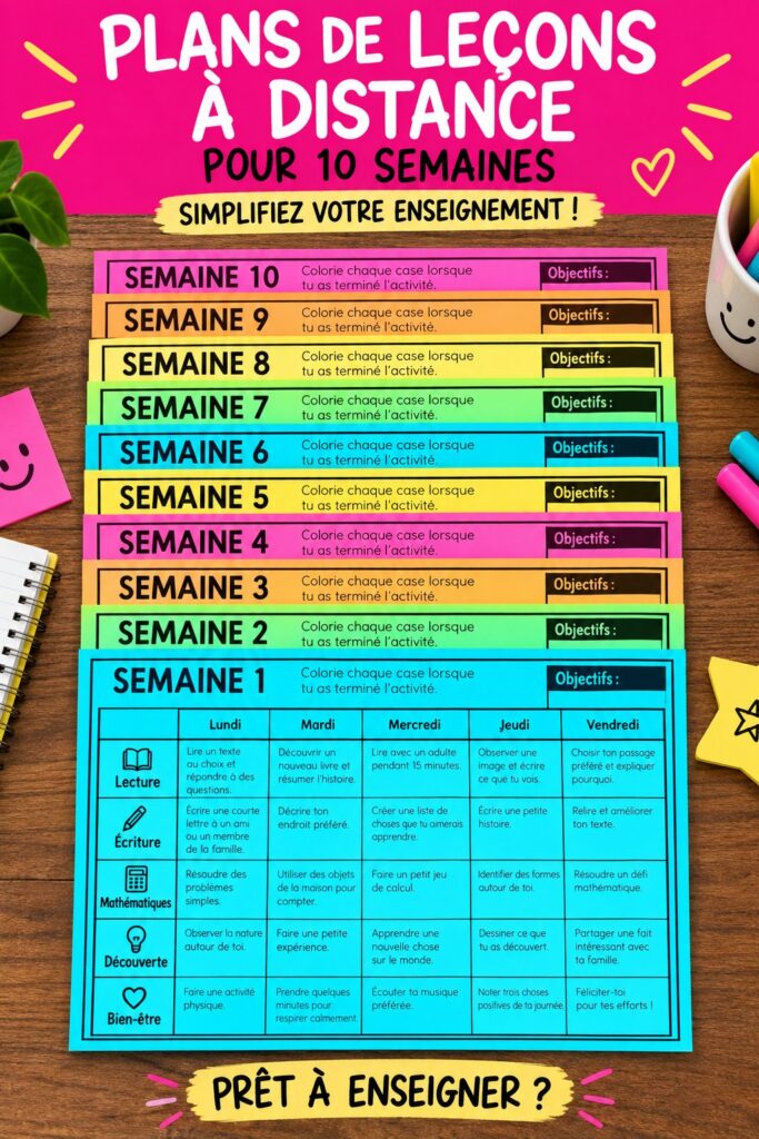 Groupes d'élèves en train de suivre un cours en ligne avec un enseignant