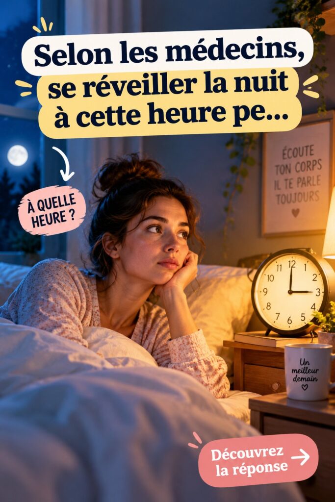 Un homme se tient assis sur son lit la nuit, montrant des signes d'insomnie et de perplexité.