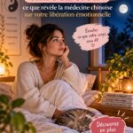 Illustration d'une personne se réveillant dans la nuit, préoccupée, symbolisant l'importance des émotions selon la médecine chinoise.