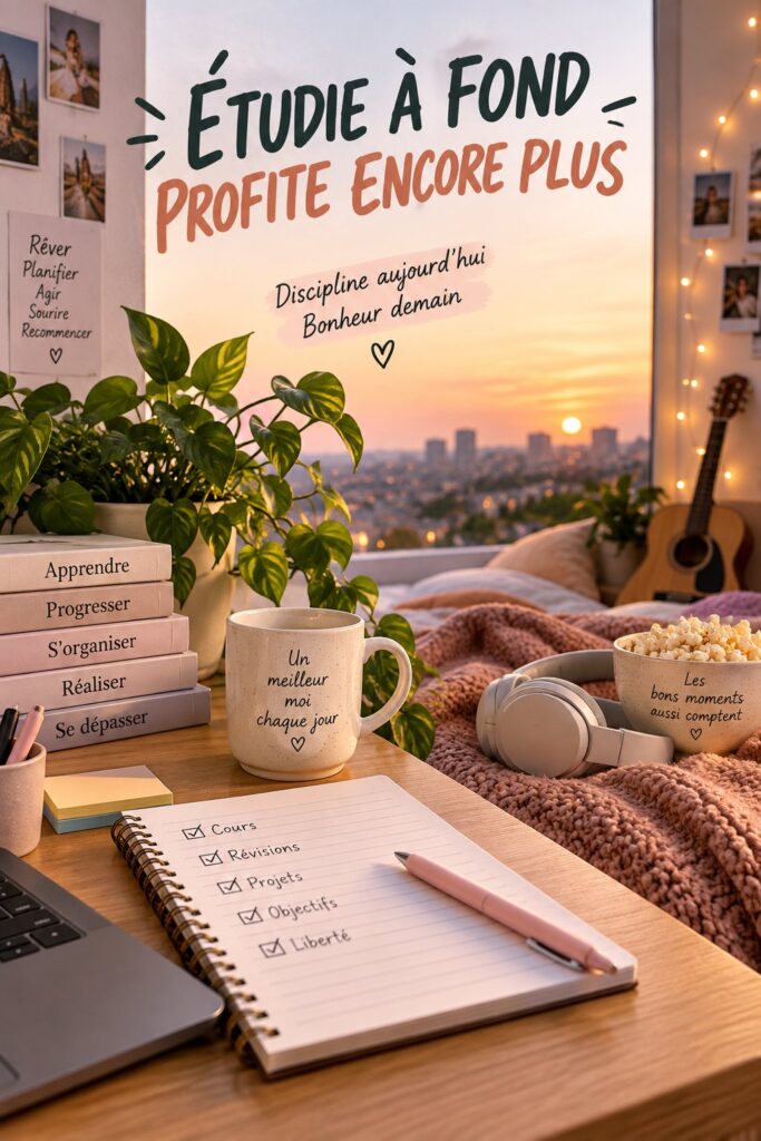 Un élève souriant en train de réviser avec des jeux éducatifs sur la table.