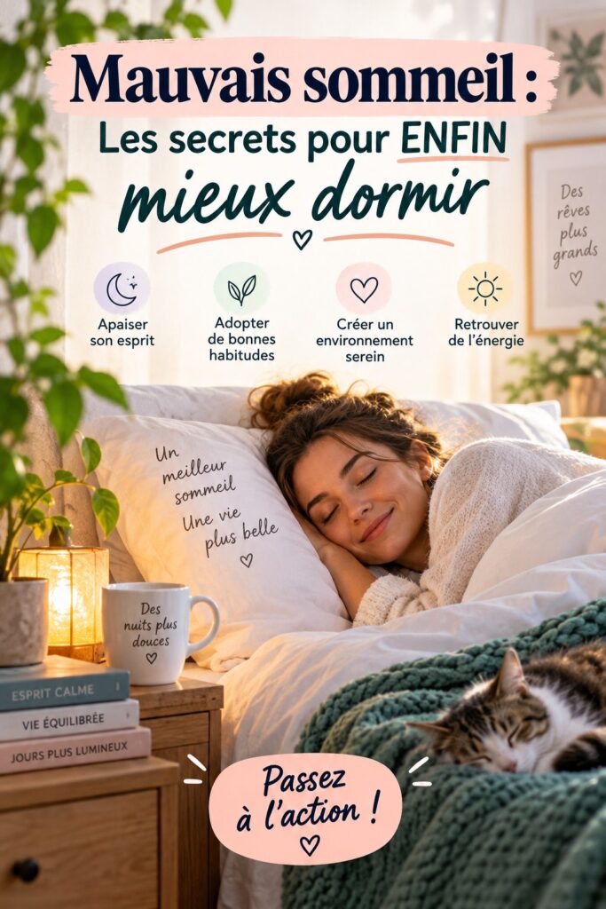 Un lit confortable préparé pour une bonne nuit de sommeil, avec des coussins et une couverture douce.