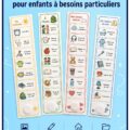 Supports visuels colorés pour aider des enfants avec des difficultés d'apprentissage