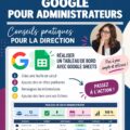 Un exemple de tableau de bord Google sur un écran d'ordinateur, affichant des données administratives.
