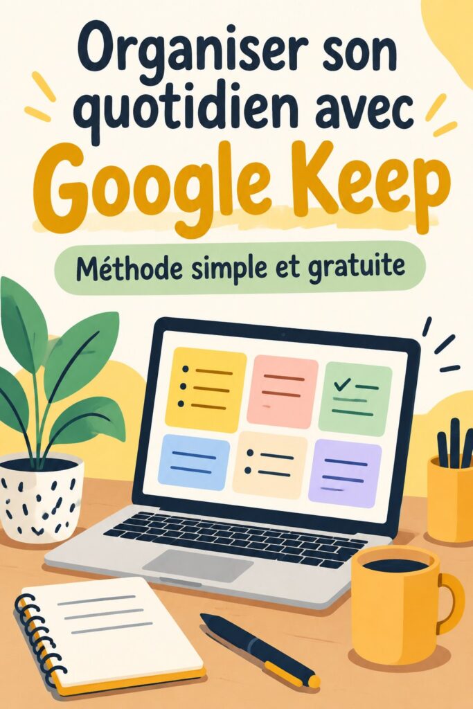 Capture d'écran de Google Keep montrant des listes de tâches organisées