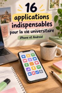 Collage d'écrans d'applications indispensables pour étudiants