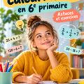 Enfant en train de réviser des calculs mentaux pour la 6e primaire