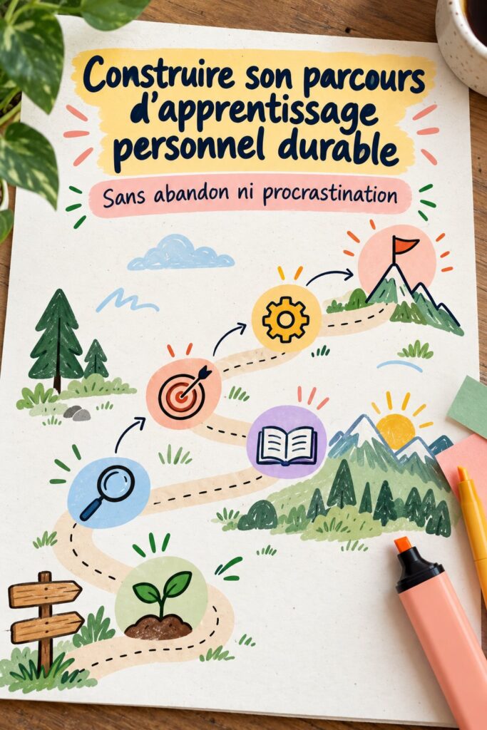 Un jeune étudiant créant un programme d'études personnalisé sur son ordinateur.