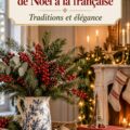 Une belle table de Noël décorée à la française avec des éléments naturels et élégants