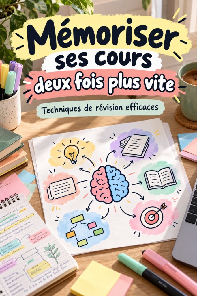 Étudiant utilisant un tableau blanc pour mémoriser ses notes de manière créative.