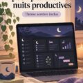 Modèle Notion pour une planification nocturne efficace avec une interface élégante
