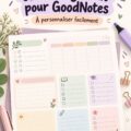 Modèle de planner étudiant gratuit pour GoodNotes affichant une page de planning.