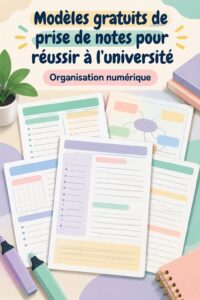 Un étudiant utilisant un modèle de prise de notes numérique sur son ordinateur.