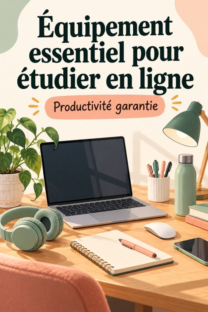 Un bureau d'étudiant moderne avec des fournitures et outils de travail
