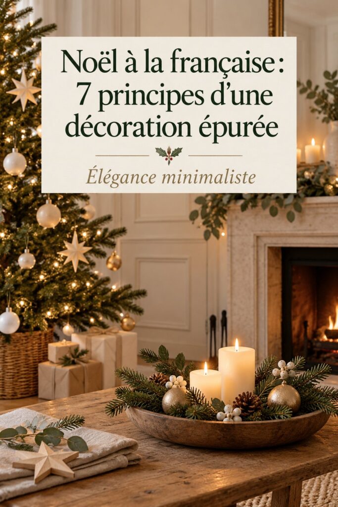 Une décoration de Noël à la française avec des éléments épurés et chaleureux