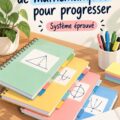 Étudiant organisant ses notes de mathématiques sur un bureau.