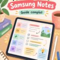 Capture d'écran de Samsung Notes montrant un planning de révisions organisé et coloré.