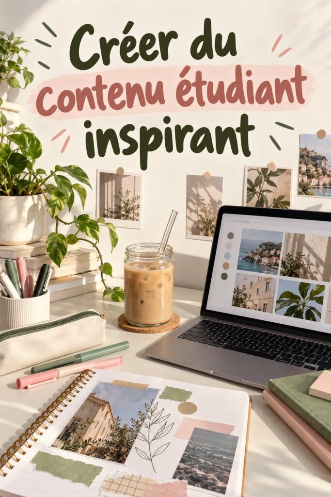 Espace de révision organisé avec du matériel scolaire coloré et inspirant.