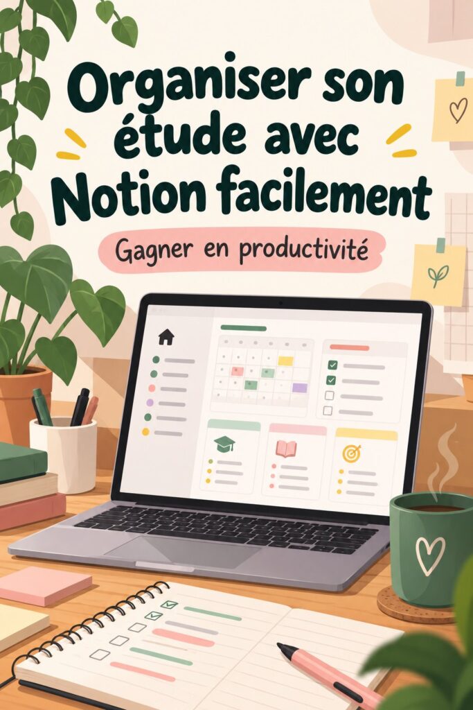 Un planner d'étude inspiré par l'univers Ghibli sur un bureau d'étudiant.
