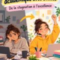 Étudiant concentré sur ses études avec des livres et un ordinateur.