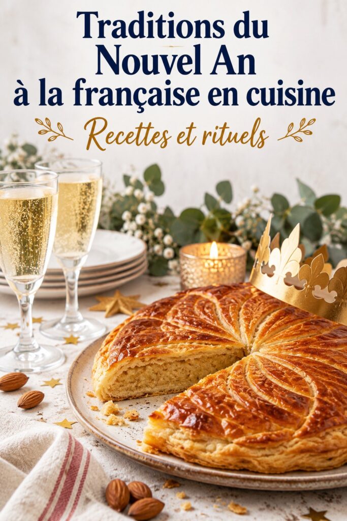 Plat traditionnel du Nouvel An français sur une table festive